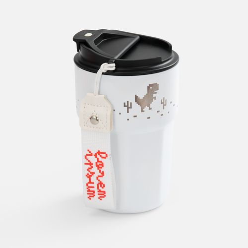 Термостакан Freshbrew, белый: круговая гравировка и dtf-печать — пример готового нанесения, фото 1 из 4