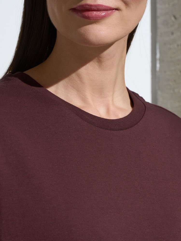 Футболка Oversize Premium, коричневая (шоколад) — фотография товара 5 из 8