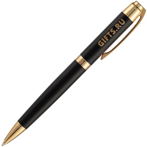 Ручка шариковая Razzo Gold, ver.2, черная: лазерная гравировка — пример готового нанесения, фото 1 из 3