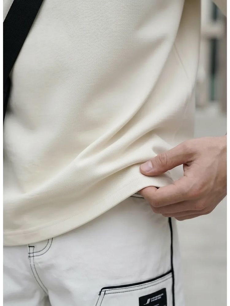 Футболка Oversize Premium 210, молочно-белая — фотография товара 3 из 7