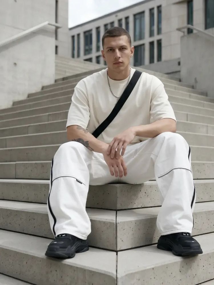 Футболка Oversize Premium 210, молочно-белая — фотография товара 5 из 7