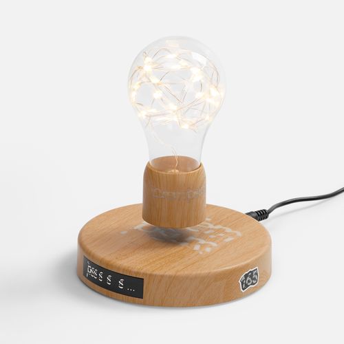 Левитирующая лампа FireFly Lights ver.2: круговая гравировка и уф-лазерная гравировка и уф-dtf — пример готового нанесения, фото 1 из 8