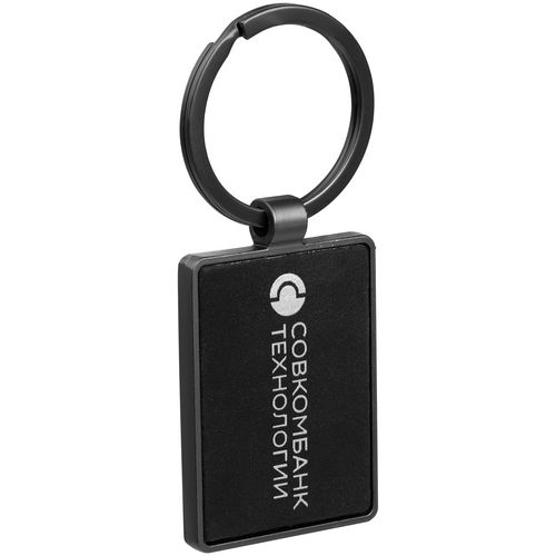 Брелок Gun Metal Rectangle, графитовый: лазерная гравировка — пример готового нанесения, фото 1 из 8