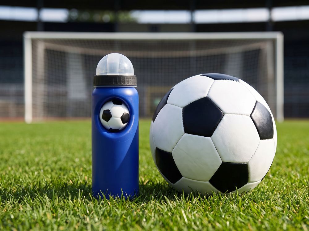 Бутылка с антистрессом Footballer, синяя — фотография товара 8 из 9