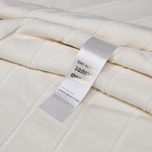 Лента сатиновая Satin 35 М, белая, 100 см: печать на ленте 18704.60.10cm — пример готового нанесения, фото 1 из 5