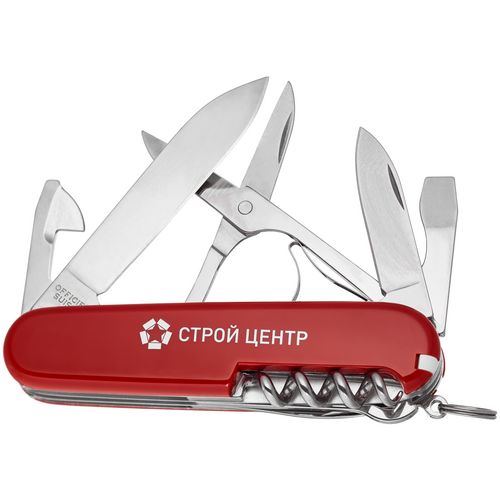 Офицерский нож Climber 91, красный: тампопечать — пример готового нанесения, фото 1 из 3