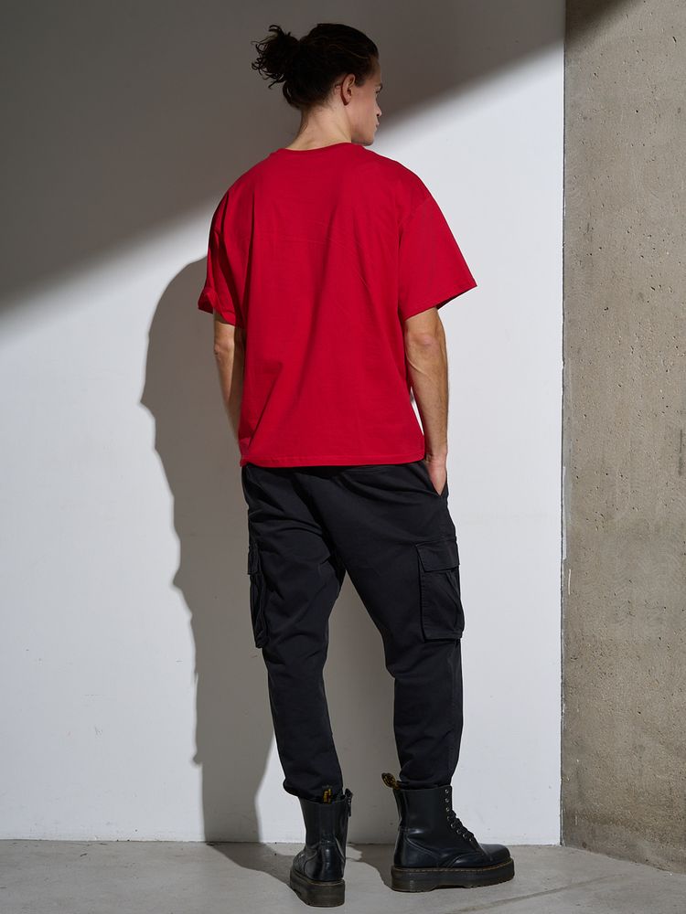 Футболка Oversize Premium, красная — фотография товара 10 из 12