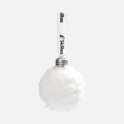 Елочный шар Snowglow: 18700.60.30cm лента сатиновая satin 20 s, белая, 30 см — пример готового нанесения, фото 1 из 5