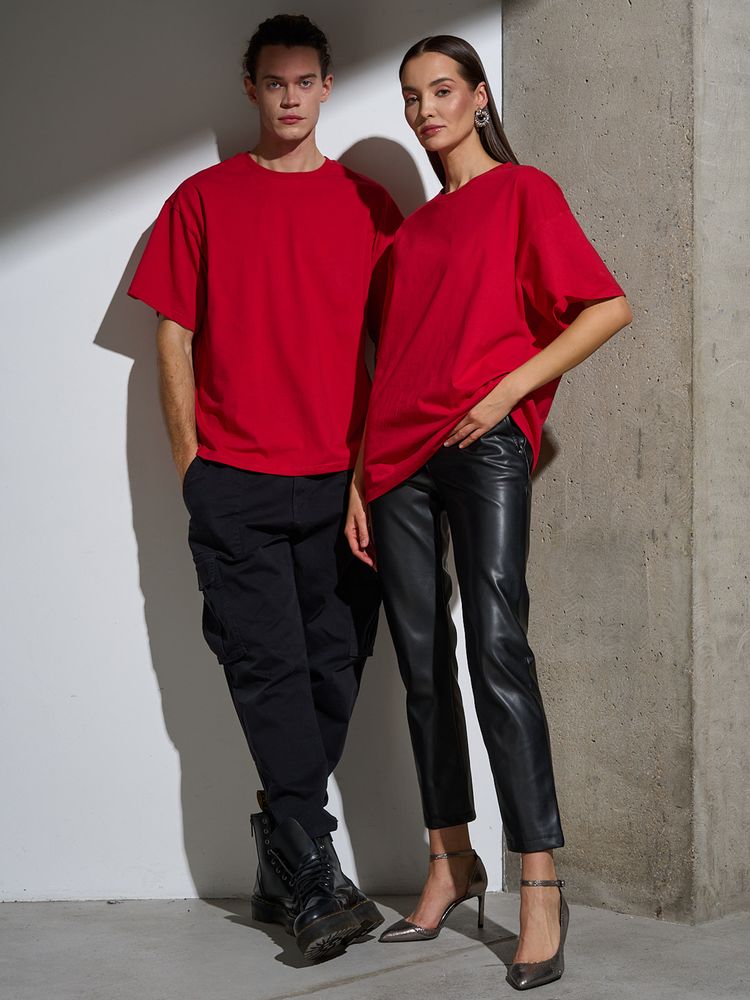 Футболка Oversize Premium, красная — фотография товара 12 из 12