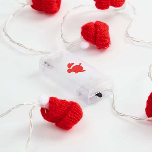 Гирлянда Cosy Poms, красная: уф-dtf — пример готового нанесения, фото 1 из 4