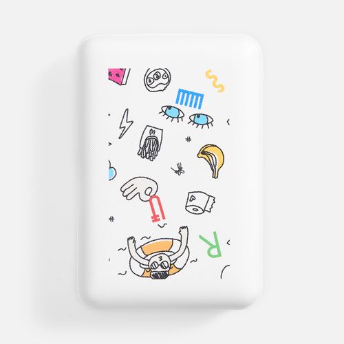 Внешний аккумулятор Uniscend Full Feel Type-C, 10000 мАч, белый: уф-печать — пример готового нанесения, фото 1 из 4