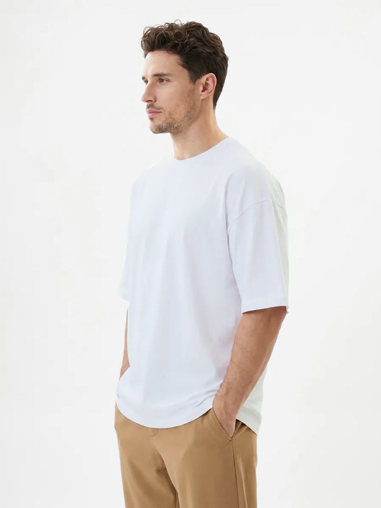Футболка Oversize Premium 210, белая — хлопок 100%, гребенная пряжа; джерси, плотность 210 г/м²