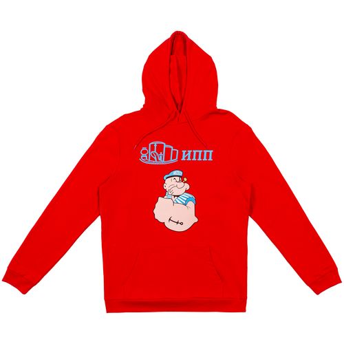 Толстовка с капюшоном унисекс Hoodie, красная: dtg-печать — пример готового нанесения, фото 1 из 12