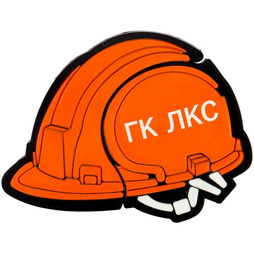Флешка «Каска», оранжевая, 16 Гб: тампопечать — пример готового нанесения, фото 1 из 2