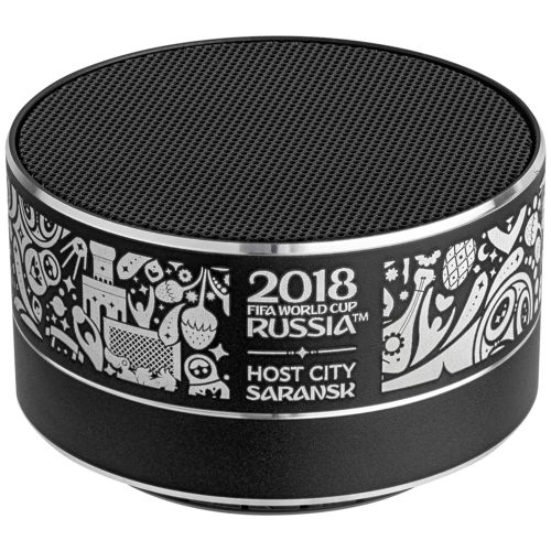 Беспроводная колонка Easy, черная: круговая гравировка — пример готового нанесения, фото 1 из 9
