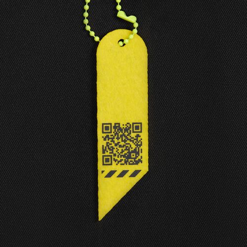Заготовка из фетра Felt 100, желтая: шелкография и 15422.30 основа для шопера b5, черная и 17390.89 цепочка для крепления sharic, желтый неон — пример готового нанесения, фото 1 из 13