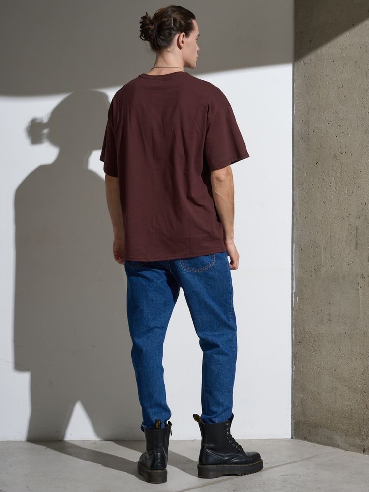 Футболка Oversize Premium, коричневая (шоколад) — фотография товара 3 из 8