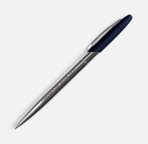 Ручка шариковая Dagger Soft Touch, синяя: гравировка с чернением — пример готового нанесения, фото 1 из 5