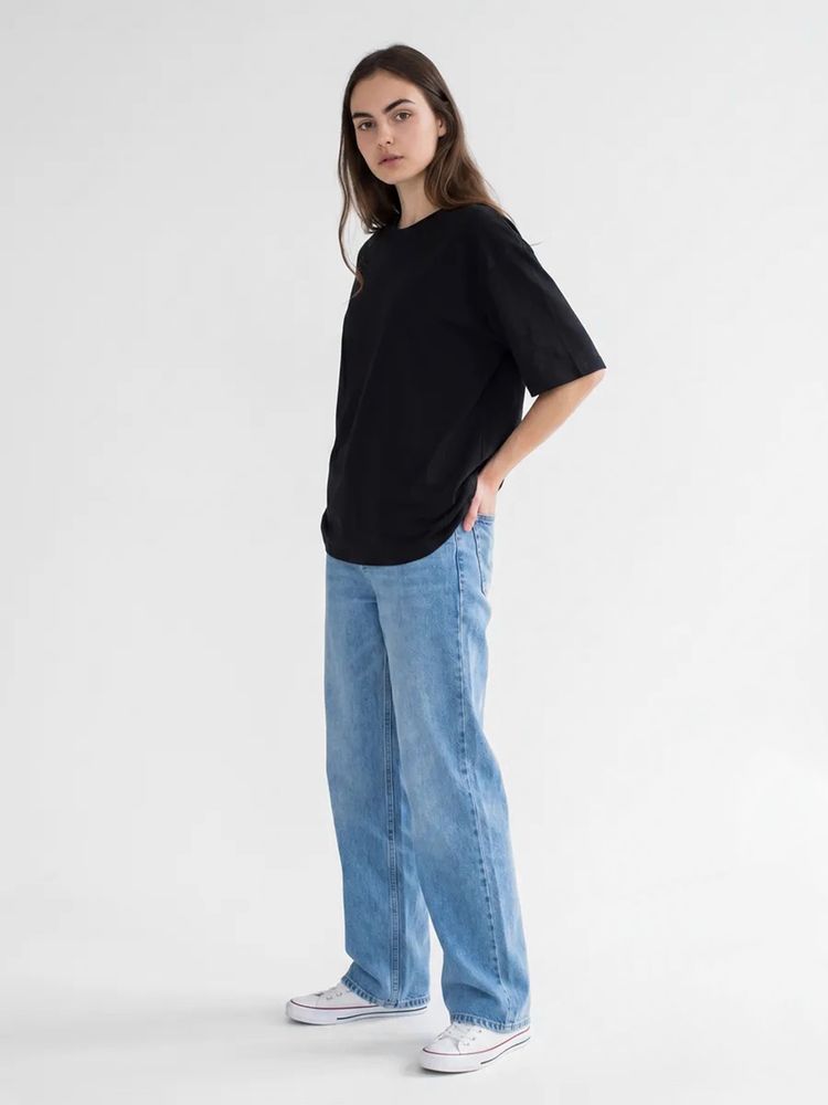 Футболка Oversize Premium 210, черная — фотография товара 8 из 10