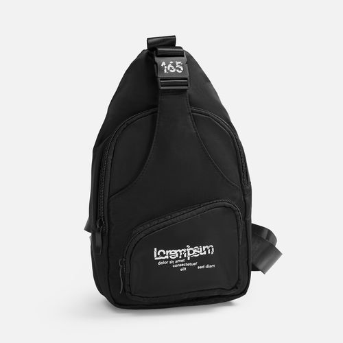 Спортивный кросс-боди рюкзак Bagventure, черный: шелкография и тампопечать — пример готового нанесения, фото 1 из 6