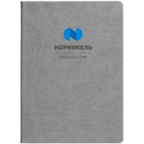 Ежедневник New Latte, недатированный, серый: уф-печать — пример готового нанесения, фото 1 из 6
