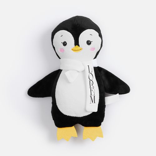 Мягкая игрушка Beastie Toys, пингвиненок с белым шарфом: dtf-печать — пример готового нанесения, фото 1 из 2