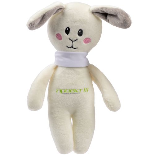 Мягкая игрушка Beastie Toys, заяц с белым шарфом: dtf-печать — пример готового нанесения, фото 1 из 4