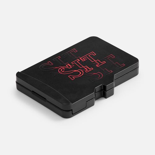 Органайзер для карт памяти и SIM с кардридером Multitask, черный: уф-печать — пример готового нанесения, фото 1 из 6