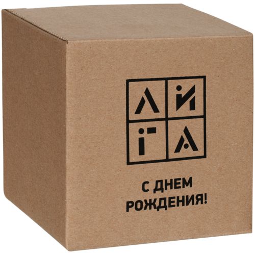 Коробка для кружки Large, крафт: шелкография — пример готового нанесения, фото 1 из 3