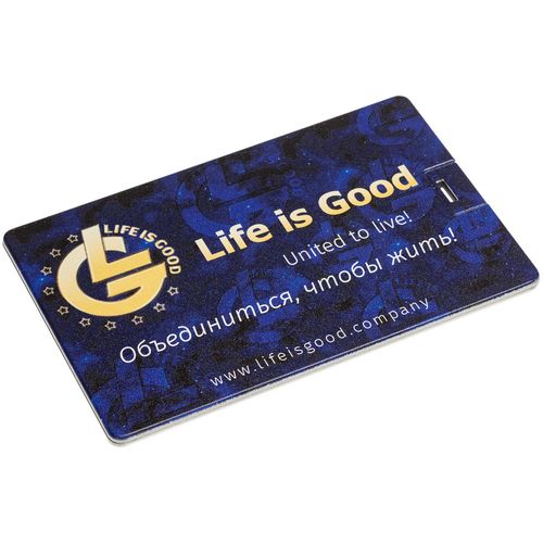 Флешка Platinum Card, 32 Гб, серебристая: уф-печать — пример готового нанесения, фото 1 из 1