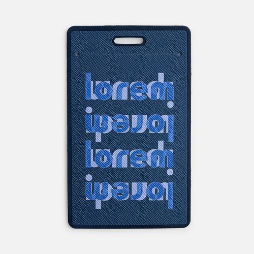 Чехол для пропуска Hit, синий: уф-печать — пример готового нанесения, фото 1 из 2