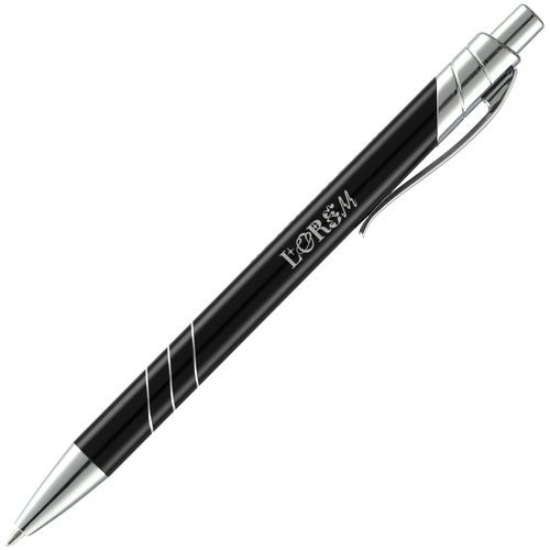 Ручка шариковая Undertone Metallic, черная: лазерная гравировка — пример готового нанесения, фото 1 из 4