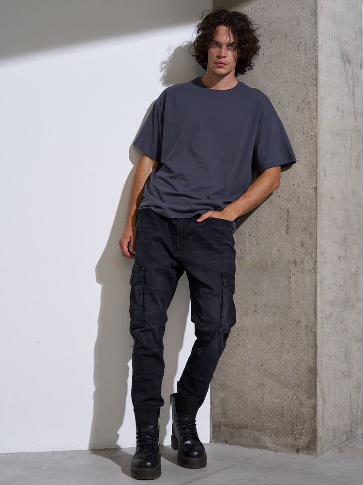 Футболка Oversize Premium, темно-серая (антрацит) — фотография товара 3 из 11