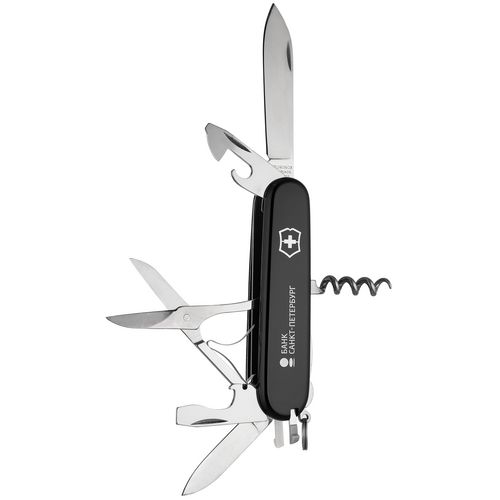 Офицерский нож Huntsman 91, черный: тампопечать — пример готового нанесения, фото 1 из 3