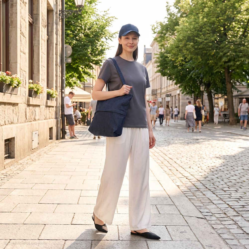 Бейсболка Denimate, темно-синяя — фотография товара 12 из 20