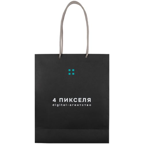 Обвес-конструктор Charmi, коллекция Industry: 74440.30 пакет бумажный wide, черный — пример готового нанесения, фото 1 из 8