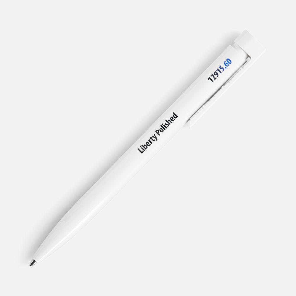 Ручка шариковая Liberty Polished, белая — фотография товара 8 из 8