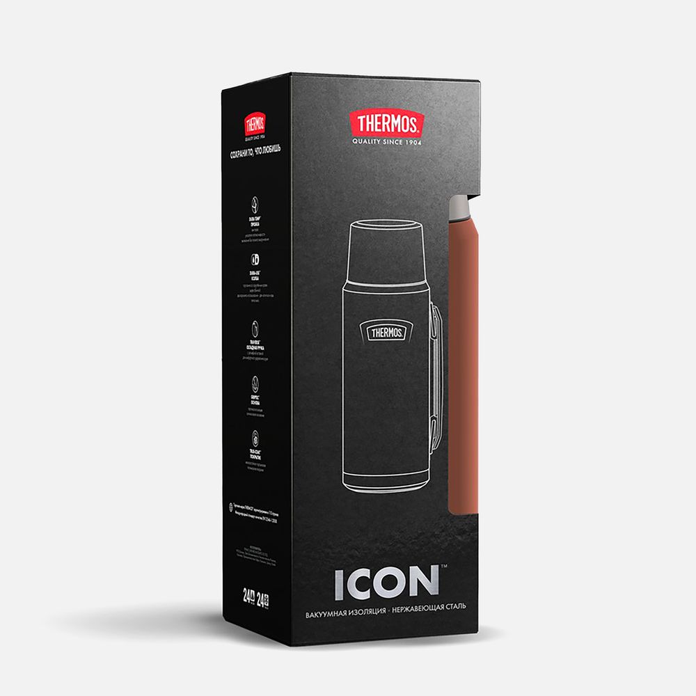 Термос Icon 1200, коричневый — фотография товара 10 из 10