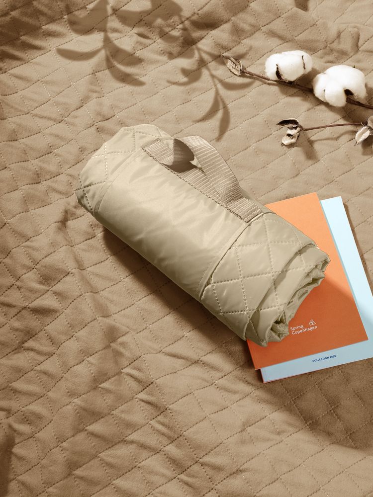 Плед для пикника Comfy, бежевый — фотография товара 6 из 11