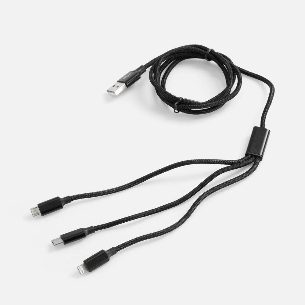 Кабель Triple Charge в футляре ver.2, черный — фотография товара 2 из 7