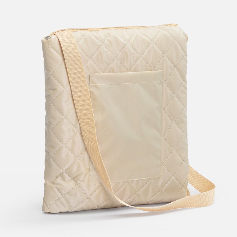 Плед для пикника Soft & Dry, бежевый — флис, плотность 220 г/м²; полиэстер