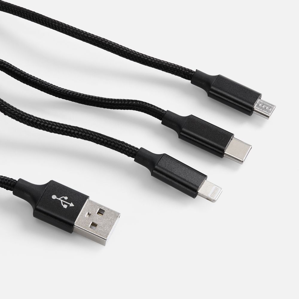 Кабель Triple Charge в футляре ver.2, черный — фотография товара 3 из 7