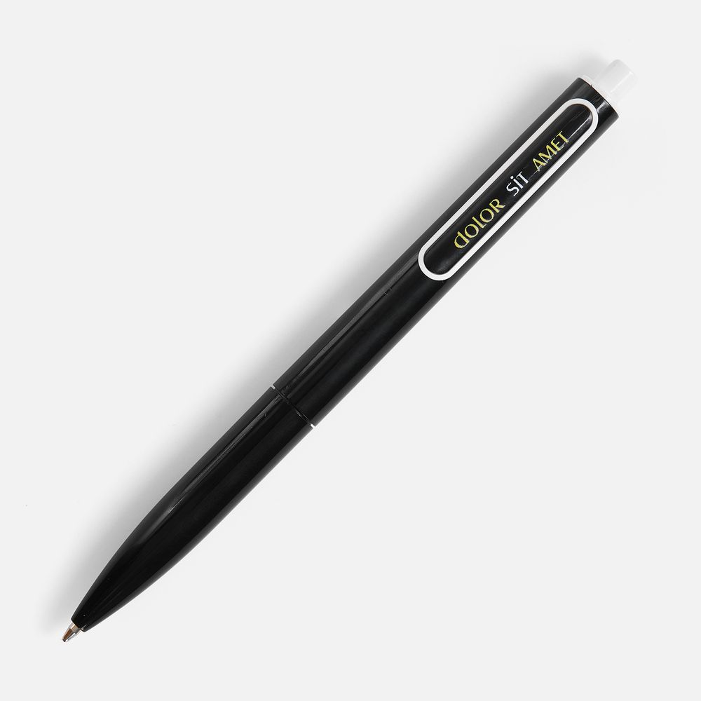 Ручка шариковая Outliner, черная с белым — фотография товара 8 из 9
