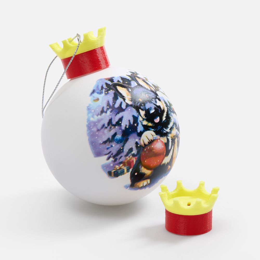 Навершие для новогодних шаров Magic Touch, 3D-печать на заказ, корона — фотография товара 6 из 7
