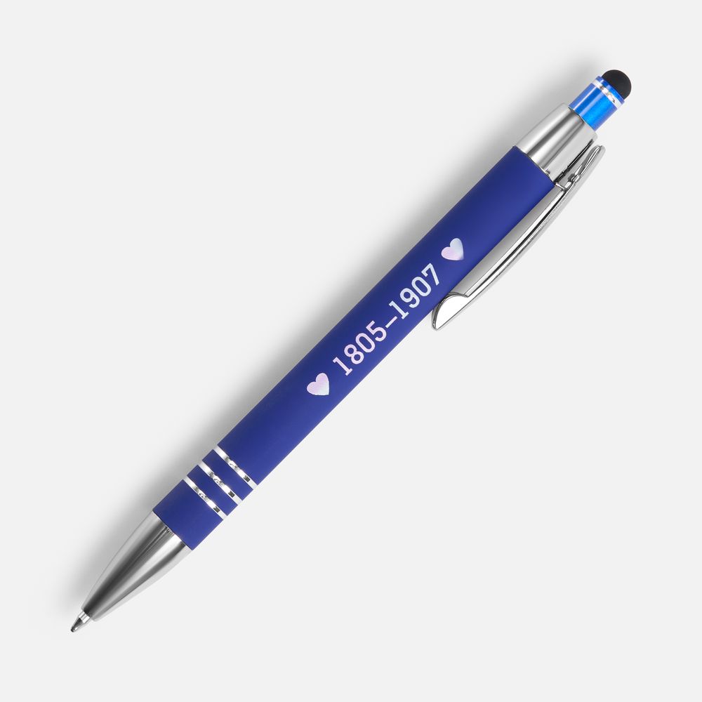 Ручка шариковая Sansen Soft Touch со стилусом, синяя — фотография товара 8 из 8