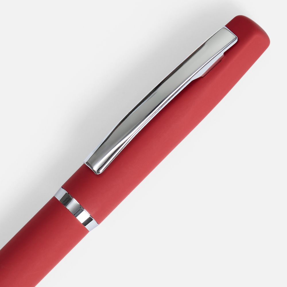 Ручка шариковая Bolt Soft Touch, красная — фотография товара 3 из 5