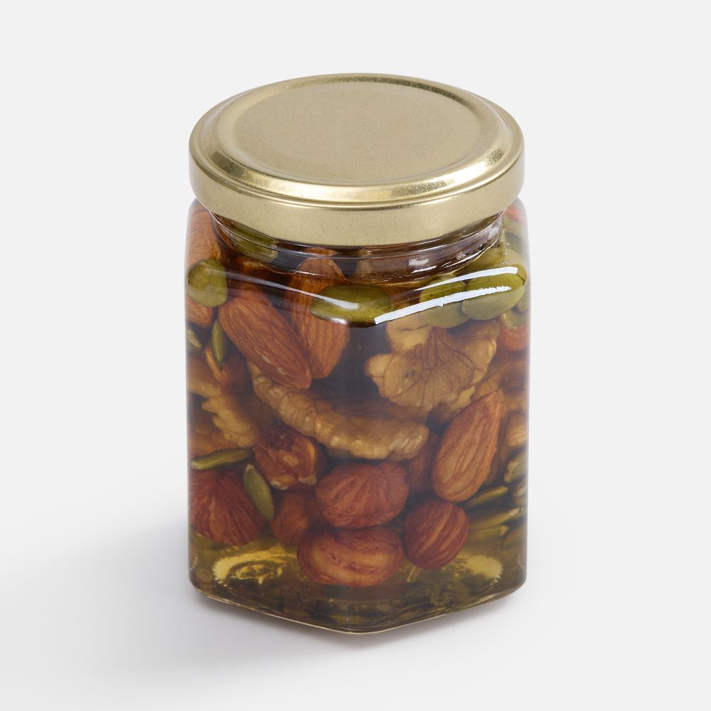 Мед Allnutty, ассорти — стекло, жесть