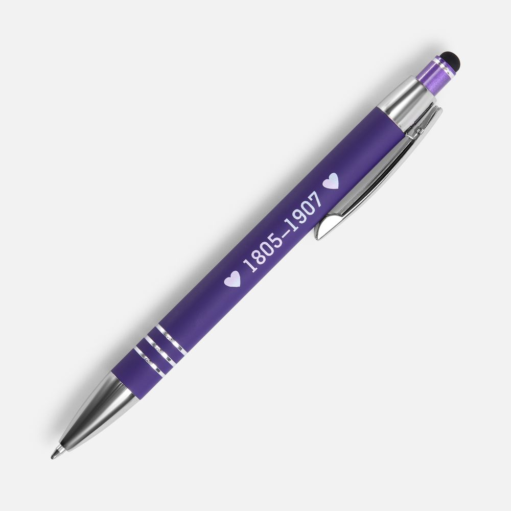 Ручка шариковая Sansen Soft Touch со стилусом, фиолетовая — фотография товара 8 из 8