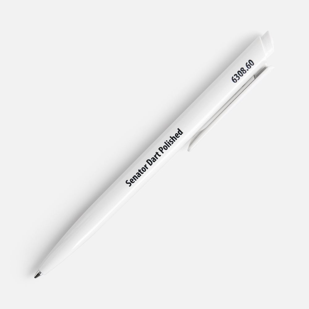 Ручка шариковая Senator Dart Polished, белая — фотография товара 6 из 6