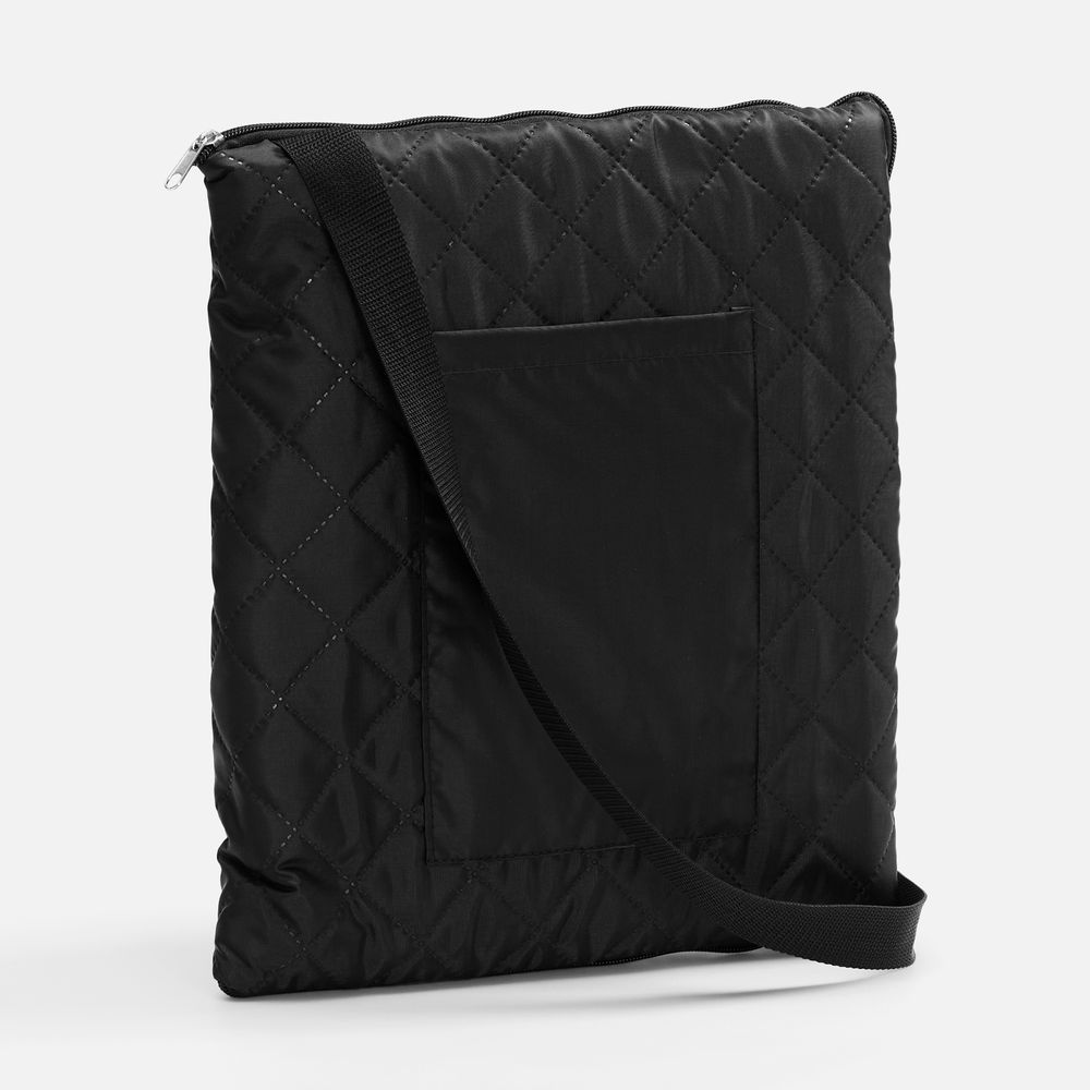 Плед для пикника Soft & Dry, черный — флис, плотность 220 г/м²; полиэстер